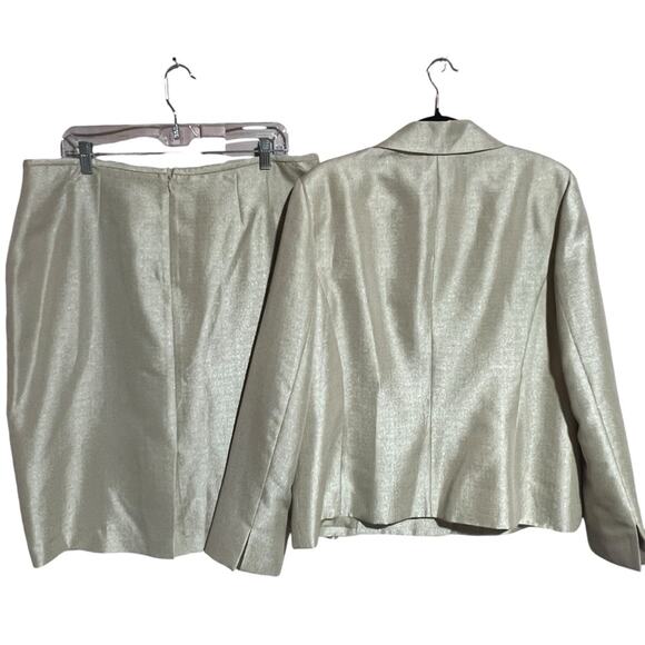 Le Suit 2 Piece 16 Blazer Jacket Skirt Suit Plus Size - Picture 4 of 8